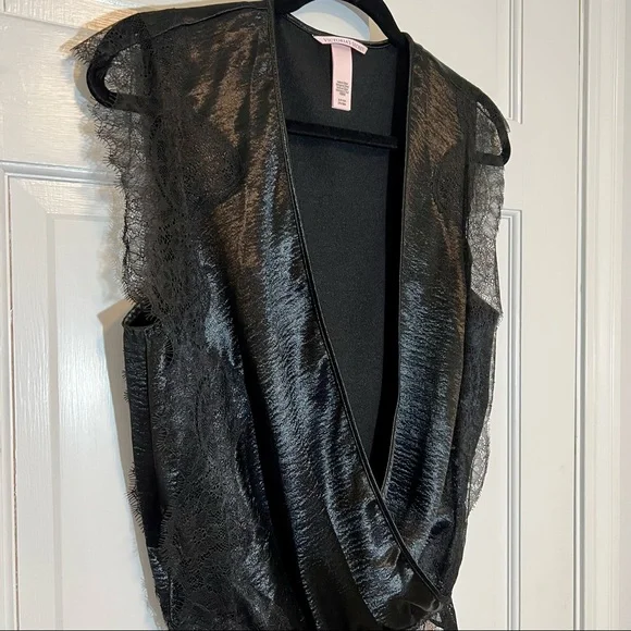 Victoria’s Secret | Dream Angels Chantilly Lace Wrap Bodysuit, Black - EUC - Picture 6 of 10